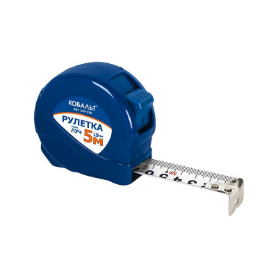 Рулетка 5 м x 19 мм корпус из ABS пластика КОБАЛЬТ Луч 247-316