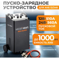 Пуско-зарядное устройство (трансформаторное, для аккумуляторов до 1000Ач) WIEDERKRAFT WDK-Start620