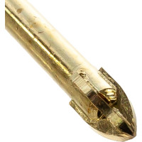 Сверло по кафелю и стеклу, 4 режущие кромки, титановое покрытие 6х60 мм FIT IT 35486