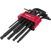 Набор торкс FORCE Г-образных удлиненных с шаром Т10-Т50, 9 предм. 5098LB