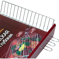 Решетка для барбекю Пикничок Русская 280х222х50мм, глубокая 401-729