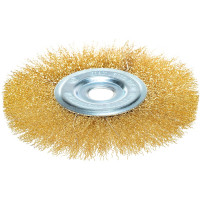 Щетка плоская (175х22.2 мм; латунированная волнистая 0.35 мм) для УШМ Elitech 1820.074900