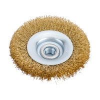 Щетка тарельчатая (100 мм; М14; латунированная волнистая 0.35 мм) для УШМ Elitech 1820.075100