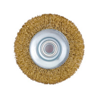 Щетка тарельчатая (100 мм; М14; латунированная волнистая 0.35 мм) для УШМ Elitech 1820.075100