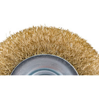 Щетка тарельчатая (100 мм; М14; латунированная волнистая 0.35 мм) для УШМ Elitech 1820.075100
