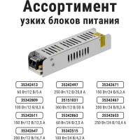 Блок питания для светодиодных лент и модулей 12v 36Вт TDM ELECTRIC 12В, IP20, металл SQ0331-0013