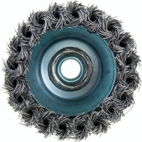 Щетка чашечная усиленная (80 мм; М14; витая 0.5 мм) для УШМ Elitech 1820.075400