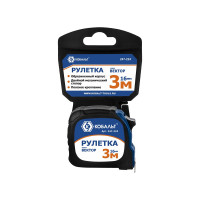 Рулетка (3 м x 16 мм, обрезиненный корпус) КОБАЛЬТ Вектор 247-224