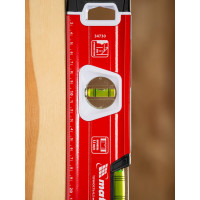 Алюминиевый магнитный фрезерованный уровень MATRIX 3 глазка, 400 мм 34730