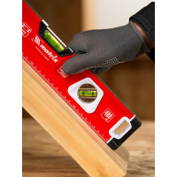 Алюминиевый магнитный фрезерованный уровень MATRIX 3 глазка, 400 мм 34730