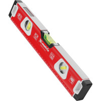 Алюминиевый магнитный фрезерованный уровень MATRIX 3 глазка, 400 мм 34730