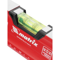 Алюминиевый магнитный фрезерованный уровень MATRIX 3 глазка, 400 мм 34730