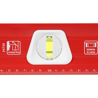 Алюминиевый магнитный фрезерованный уровень MATRIX 3 глазка, 400 мм 34730