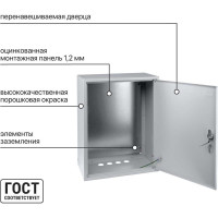 Щит с монтажной панелью  ЩМП-2-0 500х400х220 TDM ELECTRIC SQ0905-0060