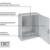 Щит с монтажной панелью ЩМП-4-0 800х650х250 TDM ELECTRIC SQ0905-0065