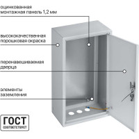 Щит с монтажной панелью ЩМП-5.3.15 500х300х150 TDM ELECTRIC SQ0905-1015