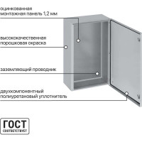 Щит с монтажной панелью ЩМП-6-0 IP66 1200х750х300 TDM ELECTRIC SQ0905-0091