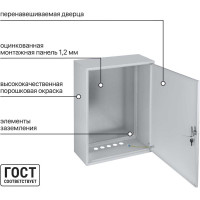 Щит с монтажной панелью ЩМП-3-0 650х500х220 TDM ELECTRIC SQ0905-0061