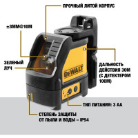 Лазерный построитель плоскостей DEWALT DW088CG