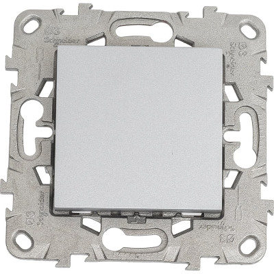 Переключатель Systeme Electric 1-кл. UNICA NEW 10AX 250В алюминий NU520330 1239905