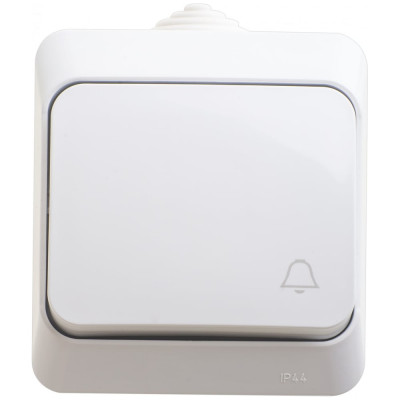 Выключатель 1-клавишный Systeme Electric (Schneider Electric) Этюд, 10 А, IP44, белый BA10-041B