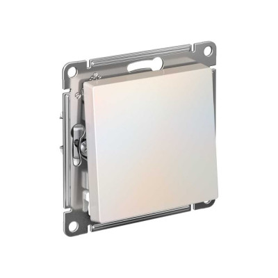 Механизм переключателя 1-клавишный Systeme Electric (Schneider Electric) ATLAS DESIGN, сх.6, 10 АХ, жемчуг, арт. ATN000461