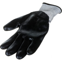 Перчатки Manipula Specialist МИКРОНИТ (MG-121), нейлон, нитрил частичный, оверлок, цвет бело-черный (8), Пер 638/8