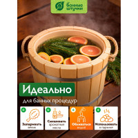 Запарник с пластиковой вставкой и крышкой Банные штучки 9л 32052