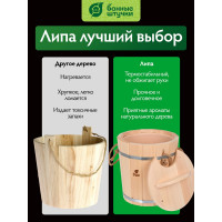 Запарник с пластиковой вставкой и крышкой Банные штучки 9л 32052