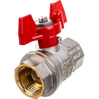 Шаровой кран RuB, 1/2" DN15 PN40, ВР-ВР, серия MILANO (S.90), бабочка S90D16