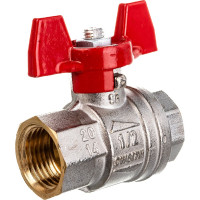 Шаровой кран RuB, 1/2" DN15 PN40, ВР-ВР, серия MILANO (S.90), бабочка S90D16