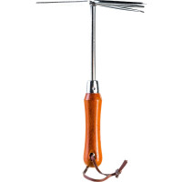 Мотыжка с прямым лезвием из нержавеющей стали с деревянной рукояткой 300 мм Кратон 5 10 05 006