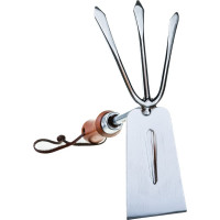 Мотыжка с прямым лезвием из нержавеющей стали с деревянной рукояткой 300 мм Кратон 5 10 05 006