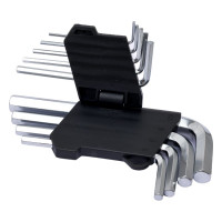 Набор имбусовых коротких ключей CRV 1.5-10мм Biber 90503 тов-085696