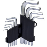 Набор имбусовых коротких ключей CRV 1.5-10мм Biber 90503 тов-085696