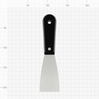 Полированный шпатель с пластиковой ручкой 50 мм Biber 35112 тов-048230