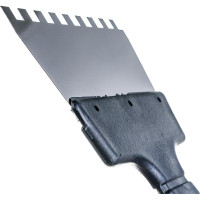 Фасадный зубчатый шпатель (150 мм, нержавеющая сталь, 8 мм) Biber 35212 тов-048246