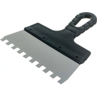 Фасадный зубчатый шпатель (200 мм, нержавеющая сталь, 10 мм) Biber 35236 тов-169787