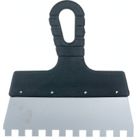 Фасадный зубчатый шпатель (200 мм, нержавеющая сталь, 10 мм) Biber 35236 тов-169787