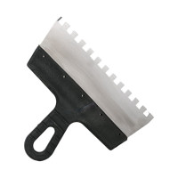 Фасадный зубчатый шпатель (250 мм, нержавеющая сталь, 10 мм) Biber 35237 тов-169788