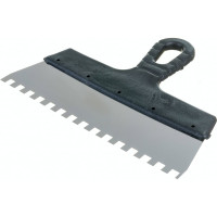 Фасадный зубчатый шпатель (250 мм, нержавеющая сталь, 8 мм) Biber 35216 тов-048250