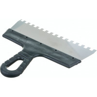 Фасадный зубчатый шпатель (250 мм, нержавеющая сталь, 8 мм) Biber 35216 тов-048250