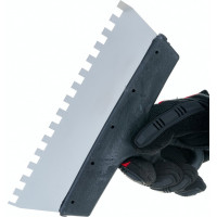 Фасадный зубчатый шпатель (250 мм, нержавеющая сталь, 8 мм) Biber 35216 тов-048250