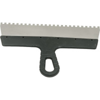 Фасадный зубчатый шпатель (300 мм, нержавеющая сталь, 6 мм) Biber 35231 тов-169782