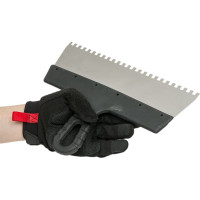 Фасадный зубчатый шпатель (300 мм, нержавеющая сталь, 6 мм) Biber 35231 тов-169782