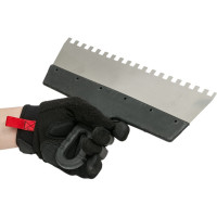 Фасадный зубчатый шпатель (300 мм, нержавеющая сталь, 8 мм) Biber 35233 тов-169784