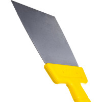 Фасадный шпатель (100 мм, нержавеющая сталь, желтая ручка) Biber МАСТЕР 35174 тов-176001