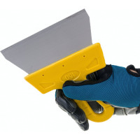 Фасадный шпатель (150 мм, нержавеющая сталь, желтая ручка) Biber МАСТЕР 35175 тов-176002