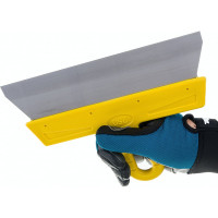 Фасадный шпатель (250 мм, нержавеющая сталь, желтая ручка) Biber МАСТЕР 35177 тов-176004