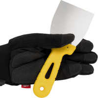 Фасадный шпатель (80 мм, нержавеющая сталь, желтая ручка) Biber МАСТЕР 35173 тов-176000